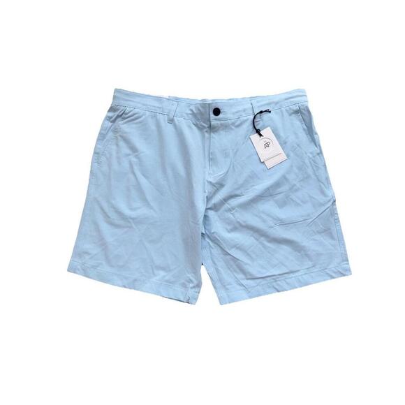 Other - NWT Across The Pond Men's Light Blue Flat Front Tech Chino Shorts sz 36
